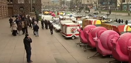 В Киеве митинговали торговцы фастфудом (ТВ, видео)