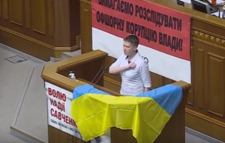 Савченко сорвала свой портрет в Верховной Раде. ВИДЕО