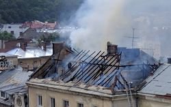 Страшный пожар в центре Львова