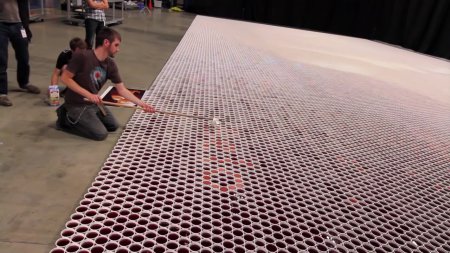 Канадский художник создал самую большую мозаику из дождевой воды. ВИДЕО