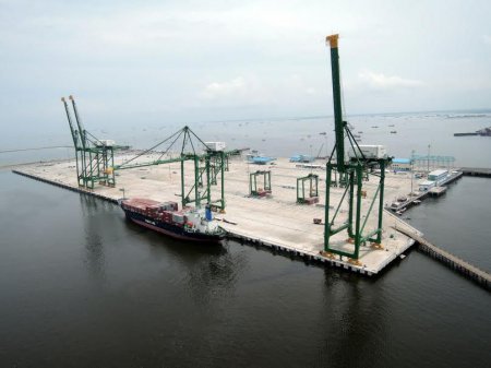 3 года за 3 минуты: как строили крупнейший контейнерный терминал в Индонезии. ВИДЕО