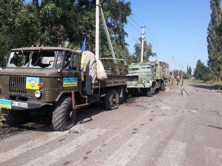 Обстрел батальона Донбасс в Иловайске (фото)