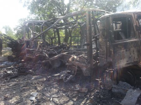 Обстрел батальона Донбасс в Иловайске (фото)