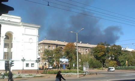 Пожары в Донецке (фото)