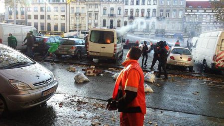 Брюссель сегодня один сплошной протест: улицы в огне, массовые беспорядки