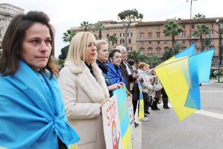 В Италии прошел митинг в поддержку Украины