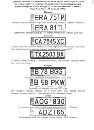 В Украине с марта вводят автомобильные номерные знаки европейского образца