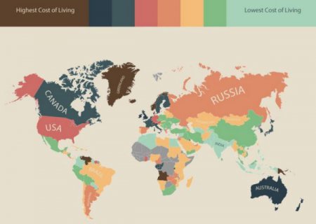 Рейтинг самых дорогих для жизни стран