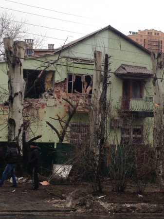 Донецк. Последствия обстрела 02.02.2015. ФОТО, ВИДЕО