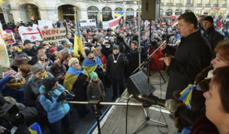 Петр Порошенко принял участие в митинге украинцев в Мюнхене