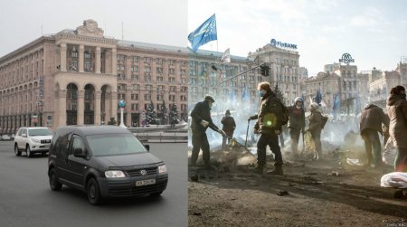 Майдан сегодня и год назад. ФОТО