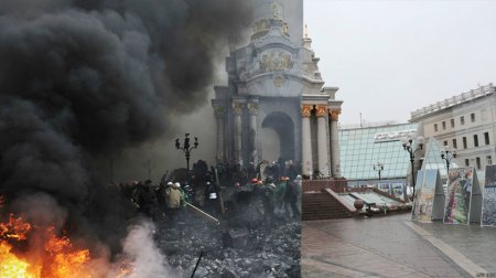 Майдан сегодня и год назад. ФОТО