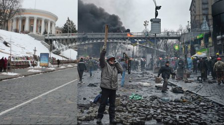 Майдан сегодня и год назад. ФОТО