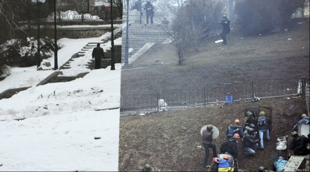 Майдан сегодня и год назад. ФОТО