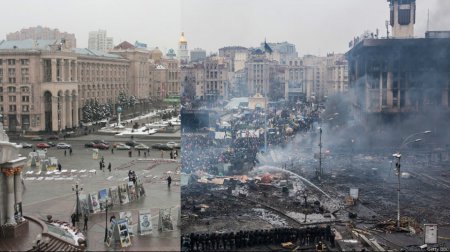 Майдан сегодня и год назад. ФОТО