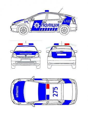 Новый дизайн украинской патрульной полиции схож с английским тортом Беттенберг в разрезе