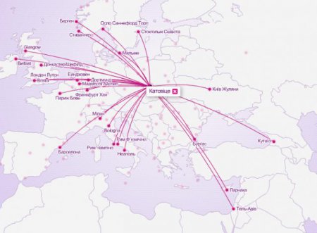 Соседние с Украиной страны, где работает WizzAir