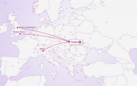 Соседние с Украиной страны, где работает WizzAir