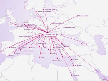 Соседние с Украиной страны, где работает WizzAir