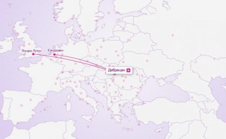 Соседние с Украиной страны, где работает WizzAir