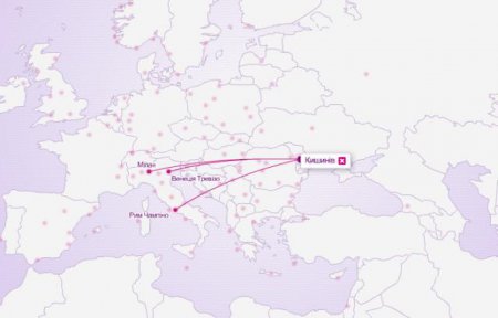 Соседние с Украиной страны, где работает WizzAir