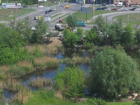 В Киеве по ночам засыпают озеро. Грядет новое строительство?