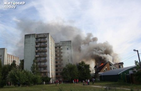 В Житомире горел развлекательный центр