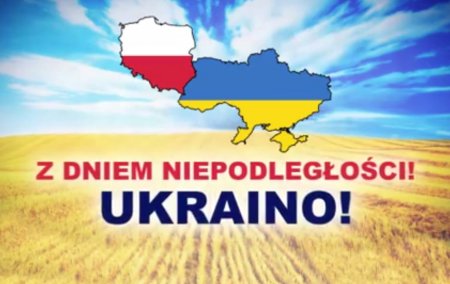 Поляки достойно поздравили украинцев с Днем Независимости. ФОТО