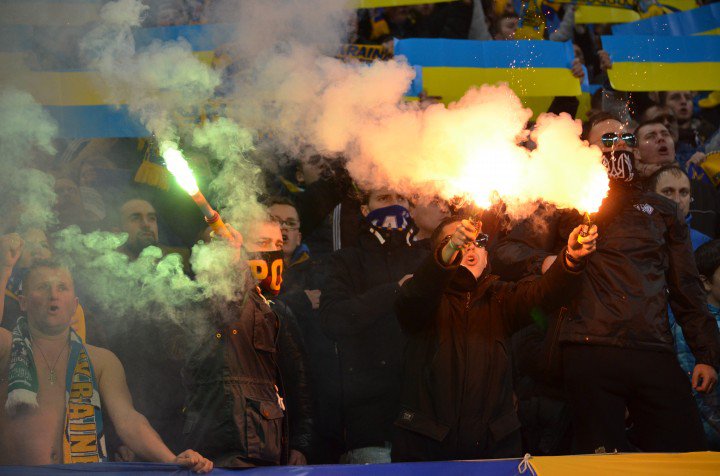 Безпорядки на матче Украина - Словения. ВИДЕО + ФОТО
