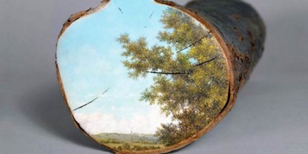Художница из Нью-Йорка пишет картины на срезе стволов деревьев. ФОТО