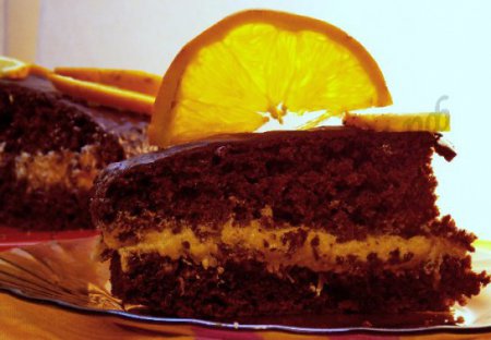 Диетический "зимний" апельсиново-кофейный пирог