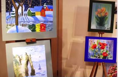 Выставка картин бойцов АТО в Днепропетровске. Видео