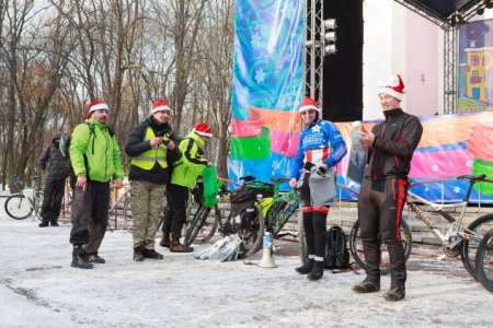 Новогодний Велопарад в Виннице. ФОТО