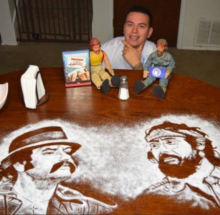 Мексиканский художник рисует солью. ФОТО