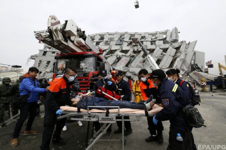 Последствия землетрясения на Тайване. ФОТО