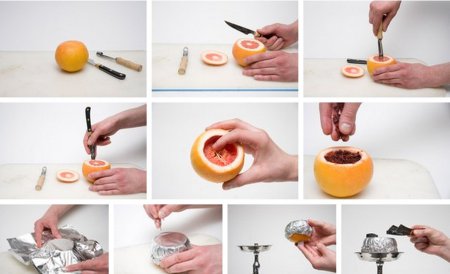 Робимо кальян в апельсині чи грейпфруті! Фото-інструкція