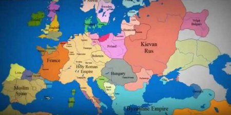 Как менялись границы государств в Европе: 1000 лет за 3 минуты. ВИДЕО