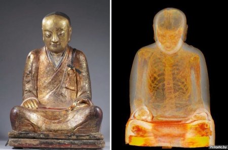 Ученых потрясла находка внутри 1000-летней статуи Будды