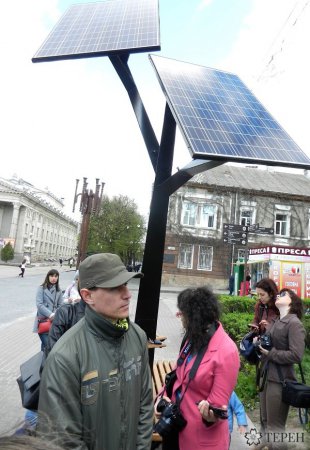 В Тернополе появилось "солнечное дерево". ФОТО