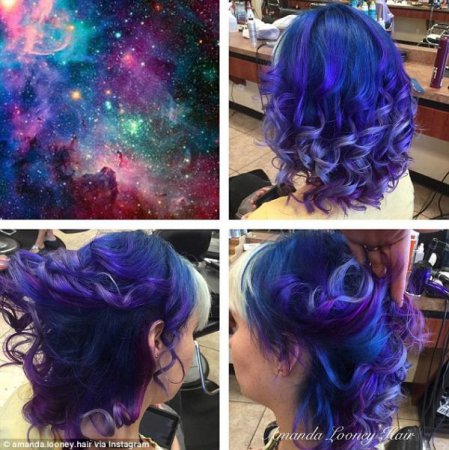 "Галактические" волосы - новый тренд в парикмахерском искусстве. ФОТО