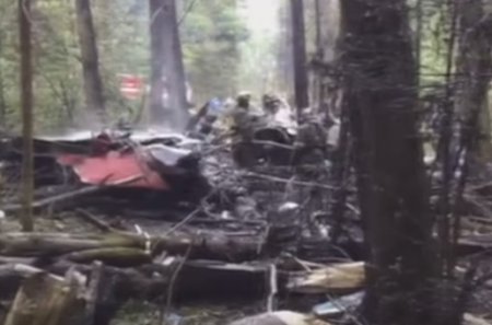 В Сети появилось видео с места падения российского истребителя Миг-29