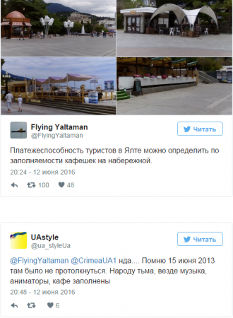 Обзор соцсетей: Крымчане разочарованы "богатыми российскими туристами"