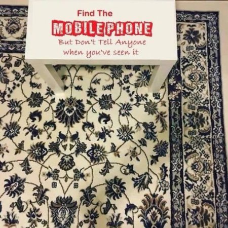 Фото-загадка: пользователи Сети ищут мобильный телефон на пестром ковре. ФОТО