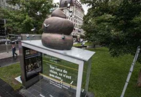 В Канаде установили памятник в виде собачьих экскрементов. ФОТО