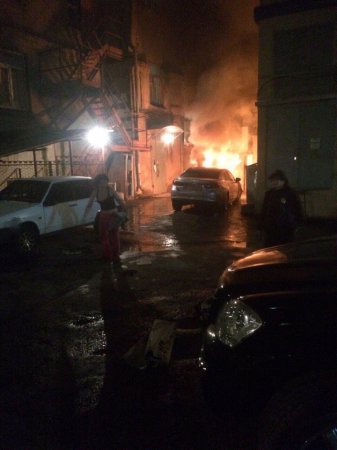 В центре Харькова горел автомобиль
