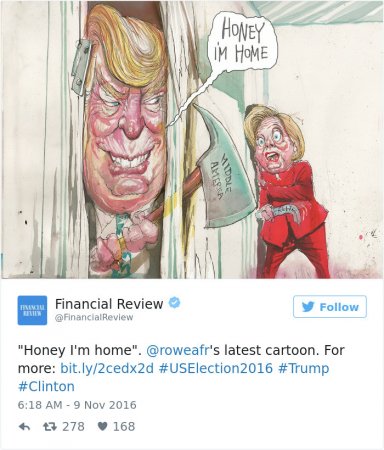 Карикатуристы со всего мира высмеяли победу Трампа. ФОТО