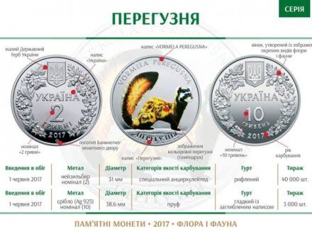 Нацбанк выпустил памятные монеты с изображением перегузни